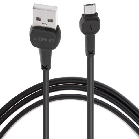 L-BRNO Kabel USB - micro USB ładowarka szybkie ładowanie Quick Charge czarny 2A 100 cm L-BRNO Kabel USB - micro USB ładowarka szybkie ładowanie Quick Charge czarny 2A 100 cm