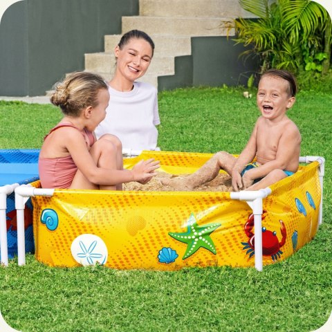 Basen ogrodowy stelażowy dla dzieci z piaskownicą 213 x 112 x 30,5 cm Bestway 561CF Basen ogrodowy stelażowy dla dzieci z piaskownicą 213 x 112 x 30,5 cm Bestway 561CF