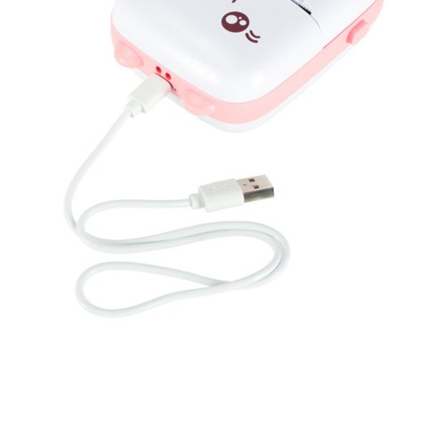 Drukotek drukarka mini termiczna do zdjęć notatek etykiet + kabel USB kotek kot różowy