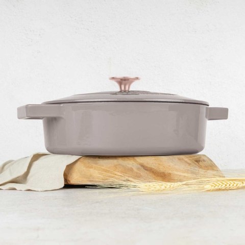 GARNEK ŻELIWNY 26cm PŁASKI BERLINGER HAUS BH-6527 TAUPE GARNEK ŻELIWNY 26cm PŁASKI BERLINGER HAUS BH-6527 TAUPE