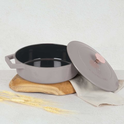 GARNEK ŻELIWNY 26cm PŁASKI BERLINGER HAUS BH-6527 TAUPE GARNEK ŻELIWNY 26cm PŁASKI BERLINGER HAUS BH-6527 TAUPE