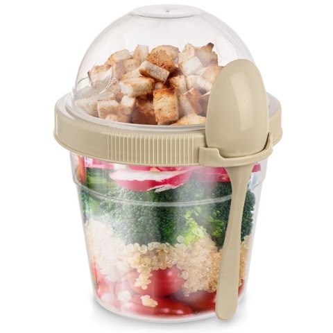 KUBEK POJEMNIK 400 ml Z ŁYŻECZKĄ NA JOGURT MUSLI SAŁATKĘ 121783 KUBEK POJEMNIK 400 ml Z ŁYŻECZKĄ NA JOGURT MUSLI SAŁATKĘ 121783