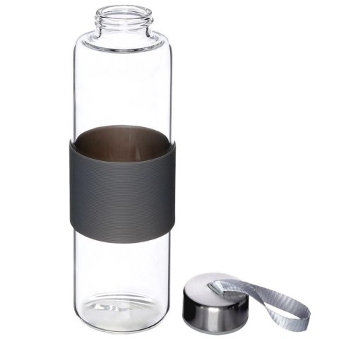SZKLANA BUTELKA NA WODĘ 600ml 259152-S SZARA SZKLANA BUTELKA NA WODĘ 600ml 259152-S SZARA