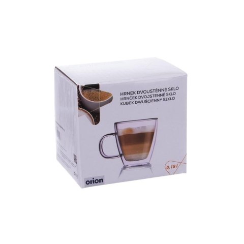 SZKLANKA TERMICZNA 180ml Z PODWÓJNĄ SCIANKĄ DO KAWY