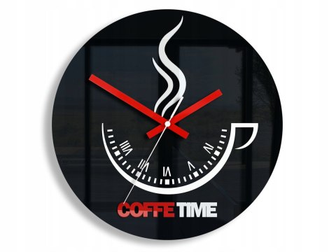 ZEGAR ŚCIENNY COFFEE TIME II BLACK ZEGAR ŚCIENNY COFFEE TIME II BLACK