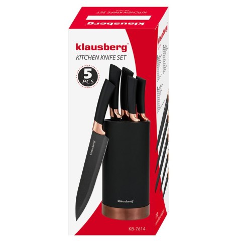 ZESTAW 5 KUCHENNYCH NOŻY W BLOKU KLAUSBERG KB-7614 ZESTAW 5 KUCHENNYCH NOŻY W BLOKU KLAUSBERG KB-7614