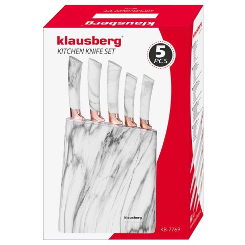 ZESTAW 5 NOŻY KUCHENNYCH W BLOKU KLAUSBERG KB-7769 ZESTAW 5 NOŻY KUCHENNYCH W BLOKU KLAUSBERG KB-7769