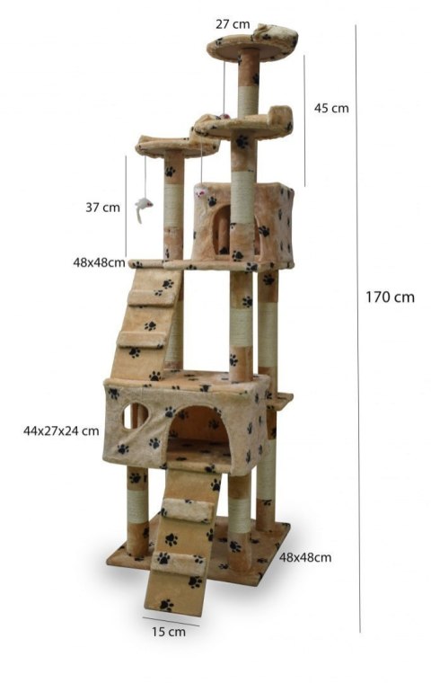 Drapak legowisko domek drzewko dla kota 170 Drapak legowisko domek drzewko dla kota 170