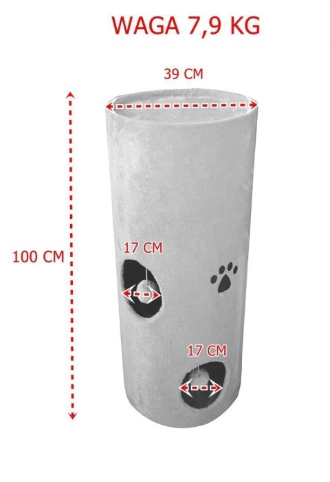 Drapak/Tuba/ Wieża dla Kota 100cm Beżowy Drapak/Tuba/ Wieża dla Kota 100cm Beżowy