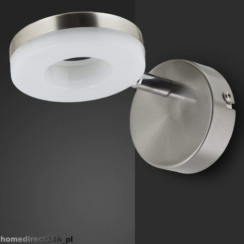LAMPA ŚCIENNA LED RING 5W STAL NIERDZEWNA NOWOCZESNY DESIGN KLASA A+ LAMPA ŚCIENNA LED RING 5W STAL NIERDZEWNA NOWOCZESNY DESIGN KLASA A+