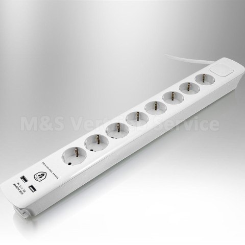 Listwa zasilająca przedłużacz 8 gniazd + 2xUSB 1,5m Listwa zasilająca przedłużacz 8 gniazd + 2xUSB 1,5m
