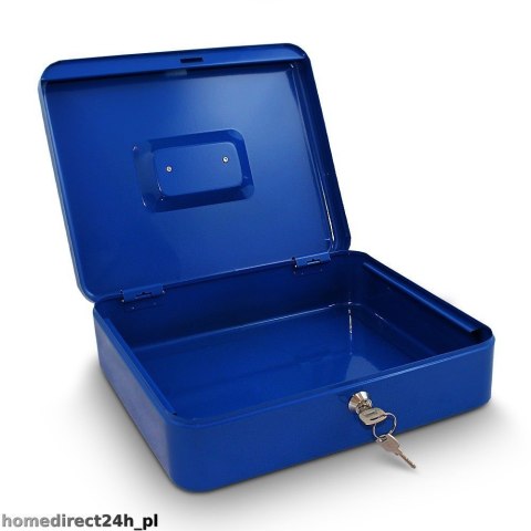 METALOWA KASETKA 30cm NA PIENIĄDZE SEJF NIEBIESKI METALOWA KASETKA 30cm NA PIENIĄDZE SEJF NIEBIESKI