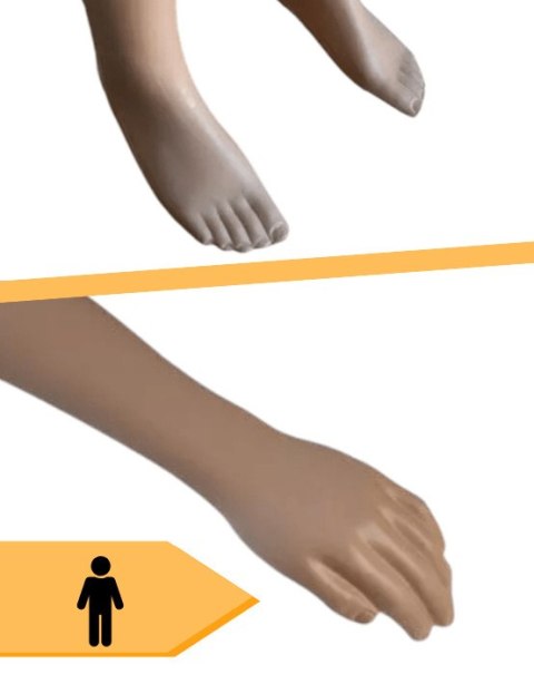 Manekin męski 190 cm pełnopostaciowy realistyczny lekki demontowalny