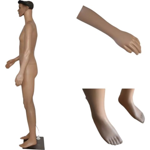 Manekin męski 190 cm pełnopostaciowy realistyczny lekki demontowalny