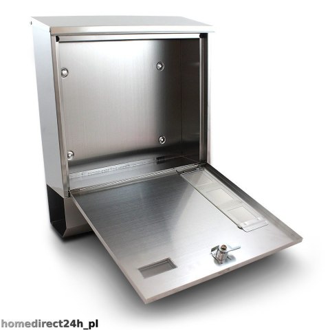 NOWOCZESNA SKRZYNKA NA LISTY STAL INOX Z GAZETNIKIEM METALICZNA SOLIDNA NOWOCZESNA SKRZYNKA NA LISTY STAL INOX Z GAZETNIKIEM METALICZNA SOLIDNA