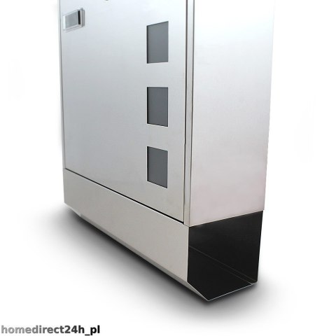 NOWOCZESNA SKRZYNKA NA LISTY STAL INOX Z GAZETNIKIEM METALICZNA SOLIDNA NOWOCZESNA SKRZYNKA NA LISTY STAL INOX Z GAZETNIKIEM METALICZNA SOLIDNA