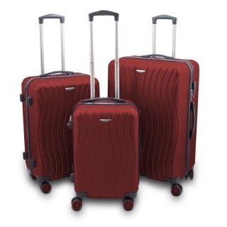 Nowoczesny set walizek z portem USB HIT
