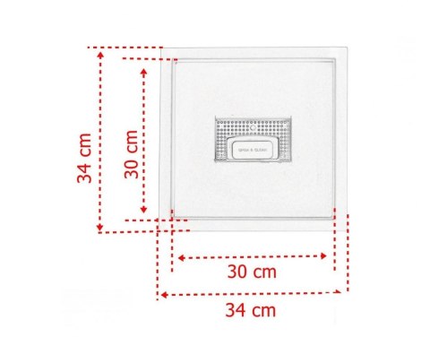 Odpływ kwadratowy Minimalistyczny Ściek wodny 30x30