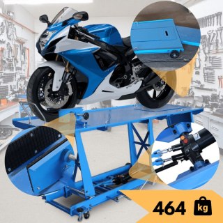 Podnośnik motocyklowy hydrauliczny udźwig do 464kg Regulowany 18-78 cm