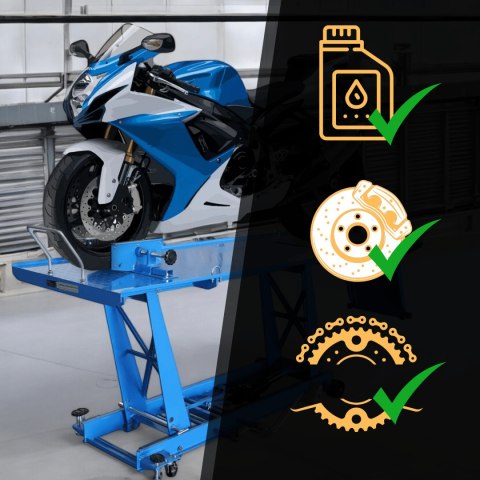 Podnośnik motocyklowy hydrauliczny udźwig do 464kg Regulowany 18-78 cm Podnośnik motocyklowy hydrauliczny udźwig do 464kg Regulowany 18-78 cm