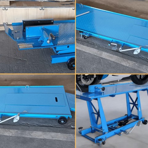 Podnośnik motocyklowy hydrauliczny udźwig do 464kg Regulowany 18-78 cm Podnośnik motocyklowy hydrauliczny udźwig do 464kg Regulowany 18-78 cm