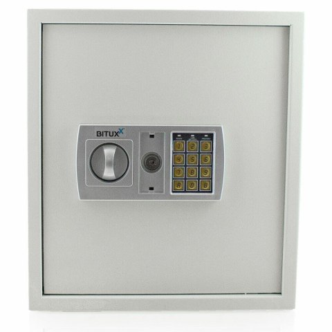 Sejf Kremowy 36x40 cm Zamek Elektroniczny i Klucz Podw贸jne Drzwi Bituxx Sejf Kremowy 36x40 cm Zamek Elektroniczny i Klucz Podw贸jne Drzwi Bituxx
