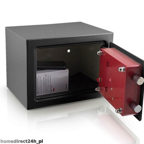 Sejf elektroniczny bituxx grafitowy mini z kluczem 230x170x170 mm do szafy Sejf elektroniczny bituxx grafitowy mini z kluczem 230x170x170 mm do szafy