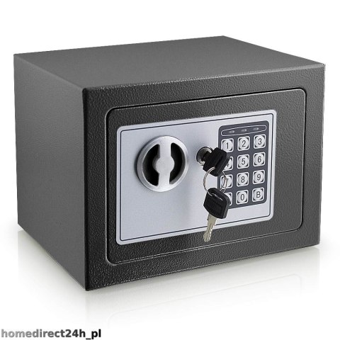 Sejf elektroniczny bituxx grafitowy mini z kluczem 230x170x170 mm do szafy Sejf elektroniczny bituxx grafitowy mini z kluczem 230x170x170 mm do szafy