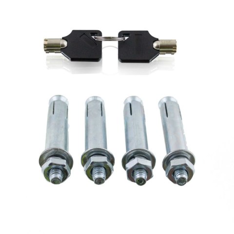 Sejf elektroniczny mini szary bituxx z kluczem do szafy ścienny kompaktowy