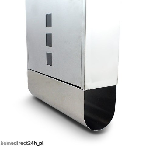 Skrzynka pocztowa na listy z gazetnikiem ze stali inox Skrzynka pocztowa na listy z gazetnikiem ze stali inox