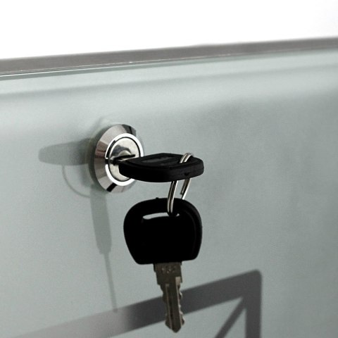 Skrzynka pocztowa na listy ze stali inox oraz szkła z gazetnikiem Skrzynka pocztowa na listy ze stali inox oraz szkła z gazetnikiem