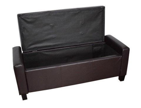 Sofa mała brązowa pufa BROWN PU Sofa mała brązowa pufa BROWN PU