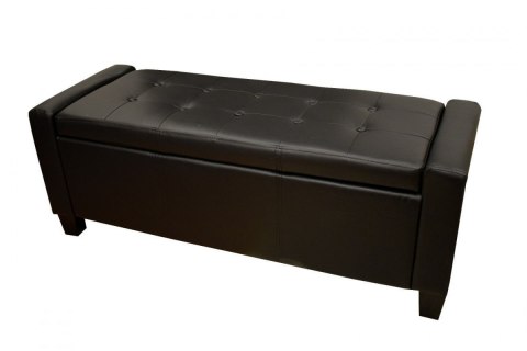 Sofa mała czarna eko skóra pufa black pu Sofa mała czarna eko skóra pufa black pu