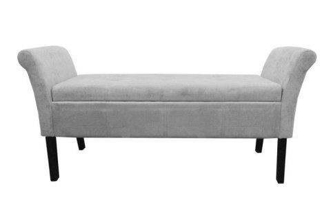 Sofa pufa silver chenille z oparciami duża Sofa pufa silver chenille z oparciami duża