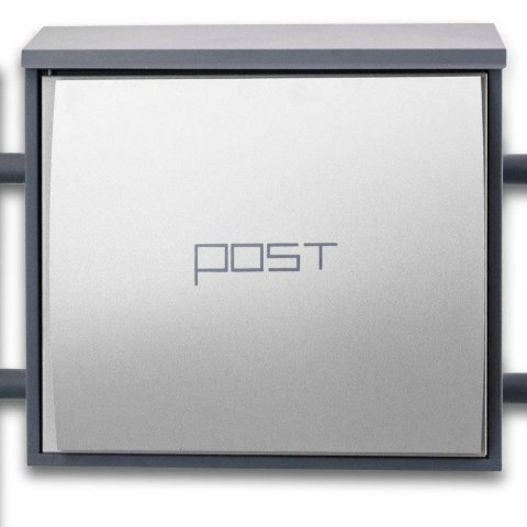 Stojąca skrzynka pocztowa system letterbox boczny zamek ciemnoszary / jasnoszary Stojąca skrzynka pocztowa system letterbox boczny zamek ciemnoszary / jasnoszary