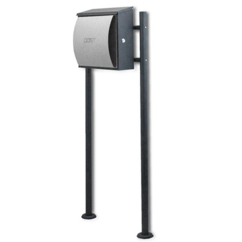 Stojąca skrzynka pocztowa system letterbox boczny zamek ciemnoszary / jasnoszary Stojąca skrzynka pocztowa system letterbox boczny zamek ciemnoszary / jasnoszary