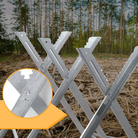 Stojak na Drewno do Cięcia Ocynkowany Wytrzymały 150kg