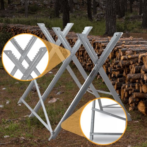 Stojak na Drewno do Cięcia Ocynkowany Wytrzymały 150kg