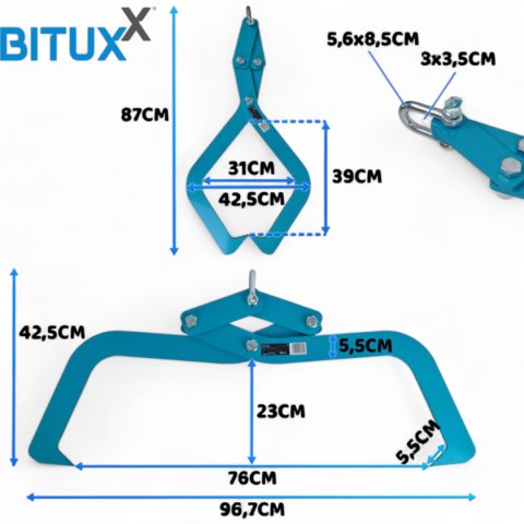 Szczypce Le艣ne do Transportu Drewna Ud藕wig 500 kg Szcz臋ki 700mm Szczypce Le艣ne do Transportu Drewna Ud藕wig 500 kg Szcz臋ki 700mm
