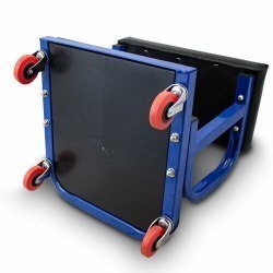 Taboret warsztatowy bituxx z wyściełanym siedziskiem 3 półki kółka 360° Taboret warsztatowy bituxx z wyściełanym siedziskiem 3 półki kółka 360°