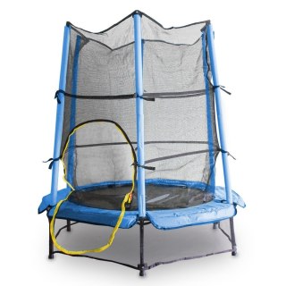 TRAMPOLINA DLA DZIECI 140 CM Z SIATKĄ ZABEZPIECZAJĄCĄ DO DOMU I OGRODU