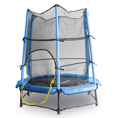 TRAMPOLINA DLA DZIECI 140 CM Z SIATKĄ ZABEZPIECZAJĄCĄ DO DOMU I OGRODU