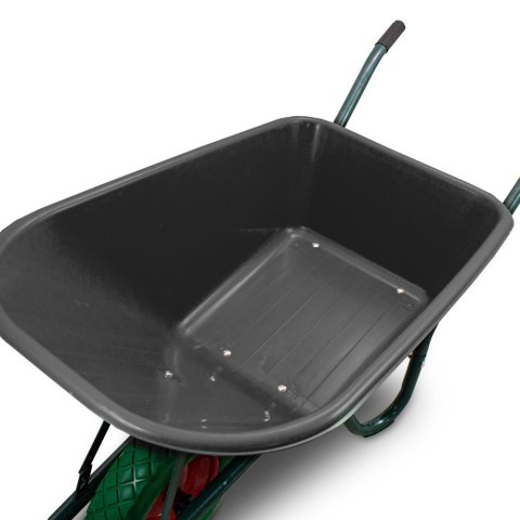 Taczka Budowlana 100L 250kg Koło Poliuretanowe PU Stabilna i Wytrzymała Taczka Budowlana 100L 250kg Koło Poliuretanowe PU Stabilna i Wytrzymała