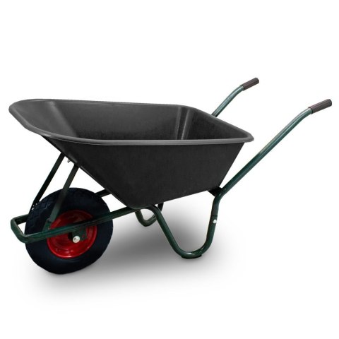 Taczka ogrodowa 100L 250kg misa PVC czarne koło PU Taczka ogrodowa 100L 250kg misa PVC czarne koło PU