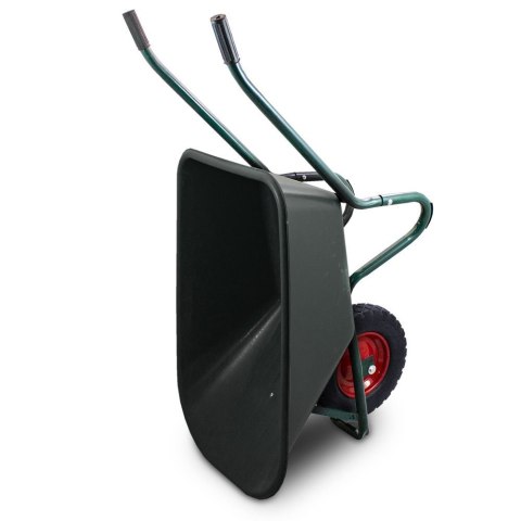 Taczka ogrodowa 100L 250kg misa PVC czarne koło PU Taczka ogrodowa 100L 250kg misa PVC czarne koło PU