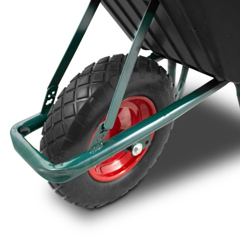 Taczka ogrodowa 100L 250kg misa PVC czarne koło PU Taczka ogrodowa 100L 250kg misa PVC czarne koło PU