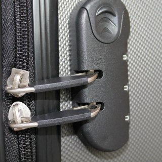 Walizka podróżna ABS STRIPES rozmiar XL Srebrny