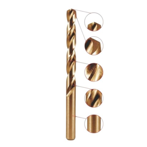 Wiertła kobaltowe 1-10mm 230el tytanowa powłoka skrzynka metalowa