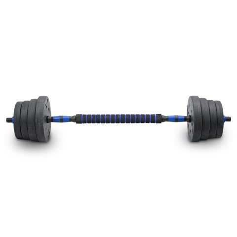Zestaw hantli ciężarków 2w1 30kg ze sztangą Zestaw hantli ciężarków 2w1 30kg ze sztangą