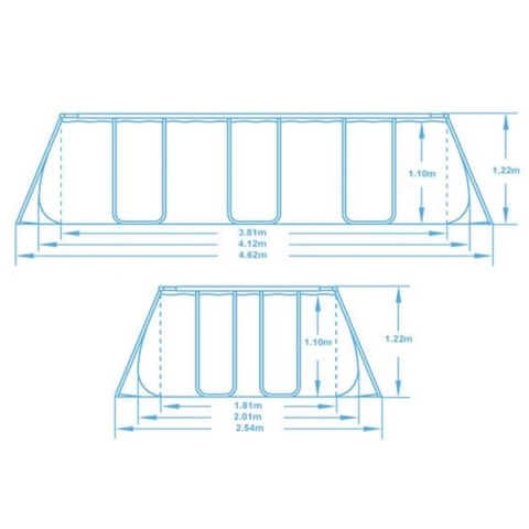 Kopia Basen ogrodowy stelażowy 412x201x122cm 18w1 Bestway 56456ND